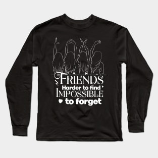 Friend giving tshirts Long Sleeve T-Shirt